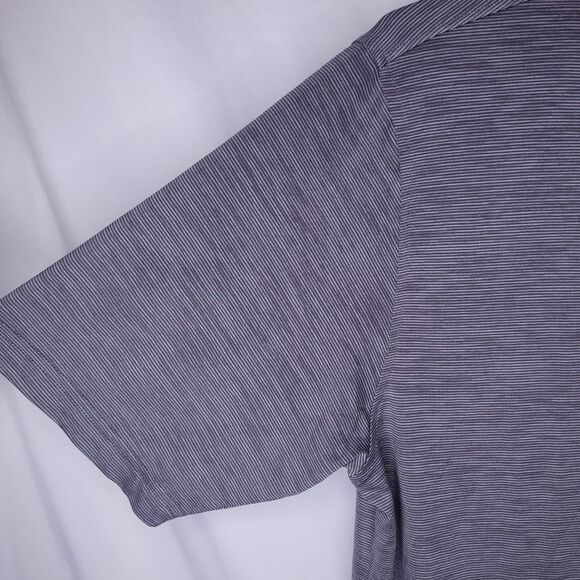 Southern Marsh Polo Shirt Mens Medium Striped Gray Performance - Picture 3 of 11